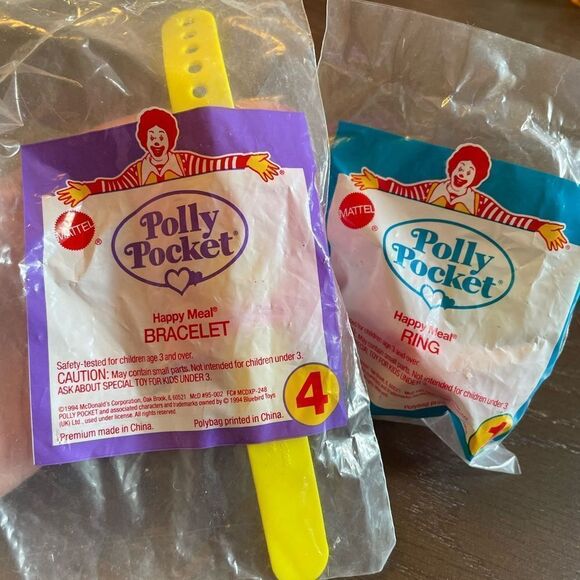 McDonald’s Polly Pocket Ring and Bracelet Sealed - Picture 1 of 9